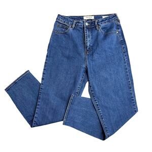 PacSun Med Wash Straight Mom Jeans WMNS 27 Blue High Rise Preppy Casual Travel